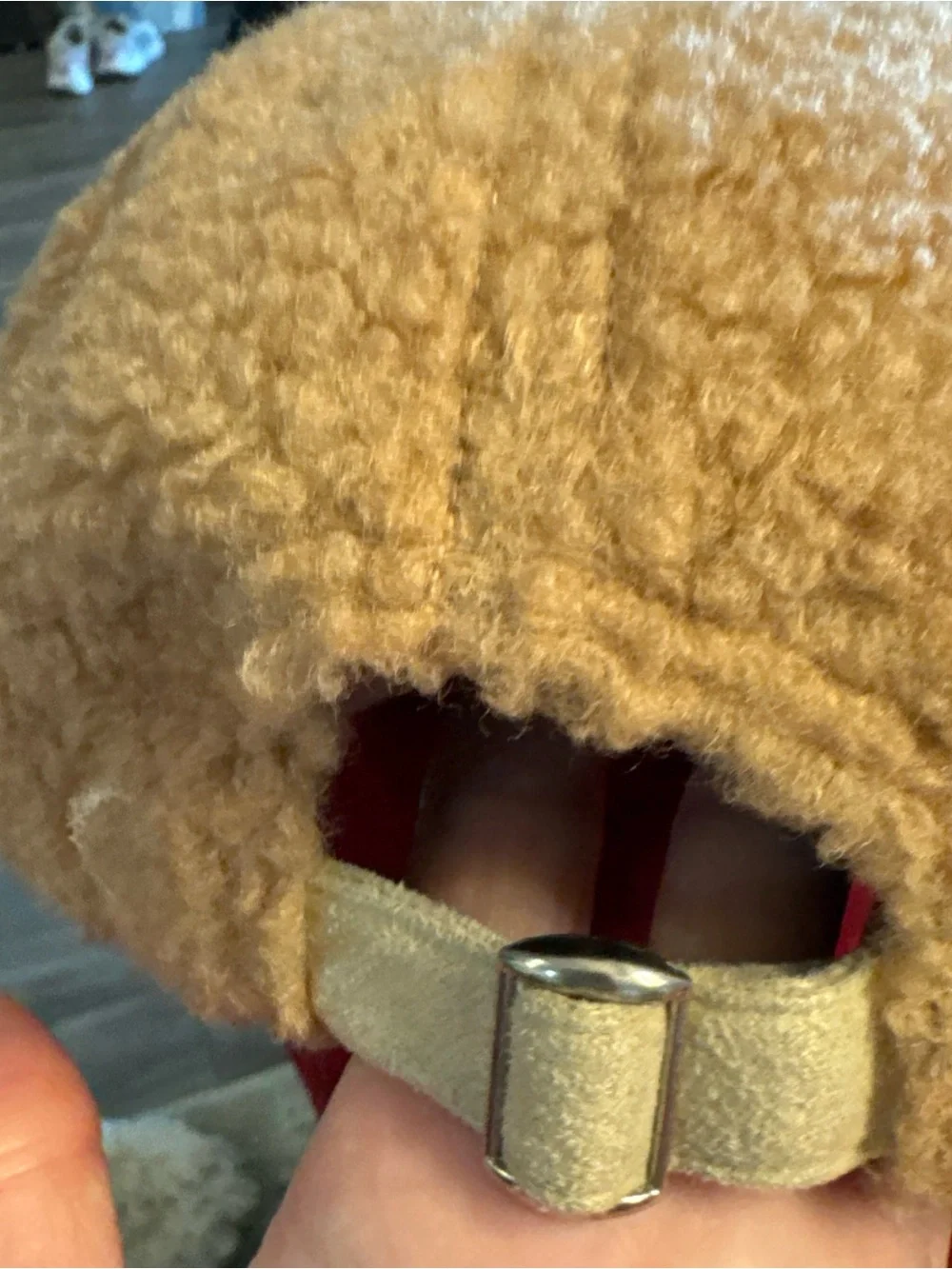 Beige Sherpa Cap women’s